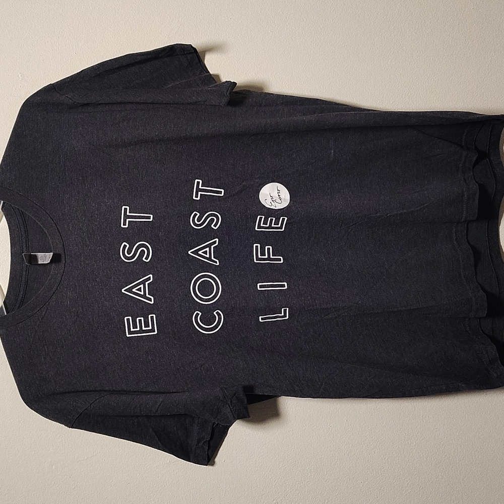 Next Level East Coast Life Gray t-shirt size X-large